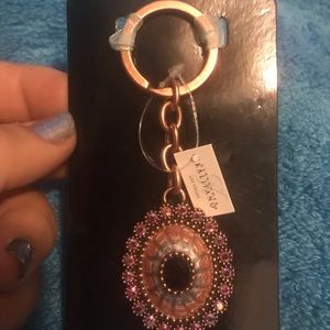 Kalifano NWT Locket Keychain with Swarovski Crystals